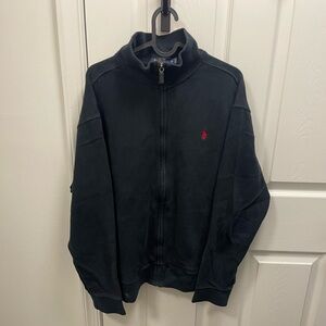 Ralph Lauren Men's Black Jacket with Red Logo